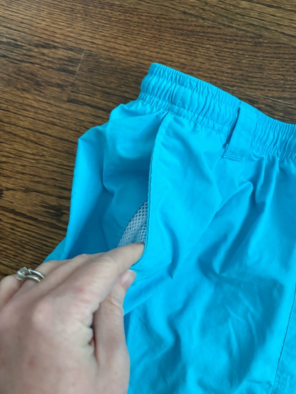 Columbia blue Swim Shorts with White Mesh Lining - Picture 2 of 6